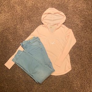 Pink Long Sleeve Hollister T-Shirt